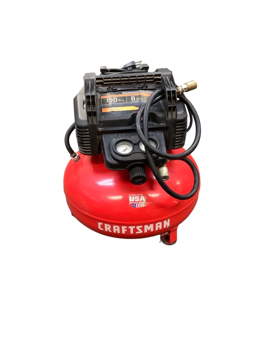 CRAFTSMAN 6 GAL 150PSI PORTABLE ELECTRIC COMPRESSOR (CMEC6150) Good