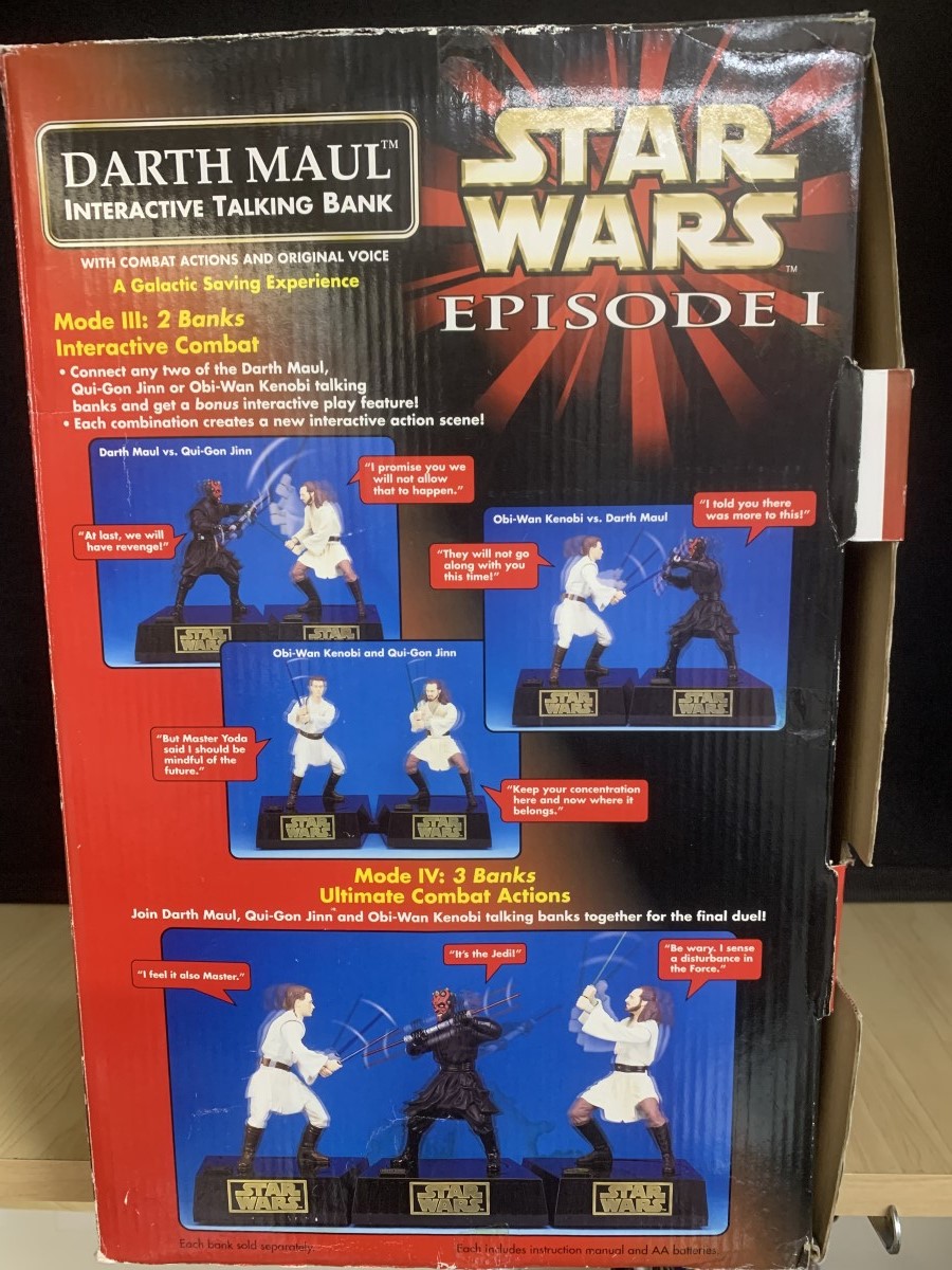 STAR WARS EPISODE 1 DARTH MAUL INTERACTIVE TALKING BANK Like New | Buya