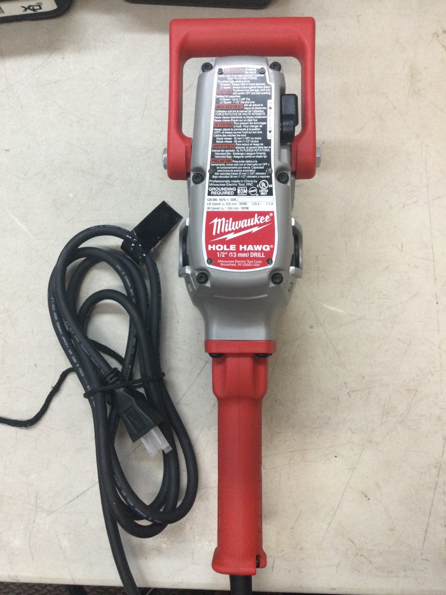 Milwaukee 1675-6 1/2 inch Hole Hawg Corded Drill- No Handle Very Good ...