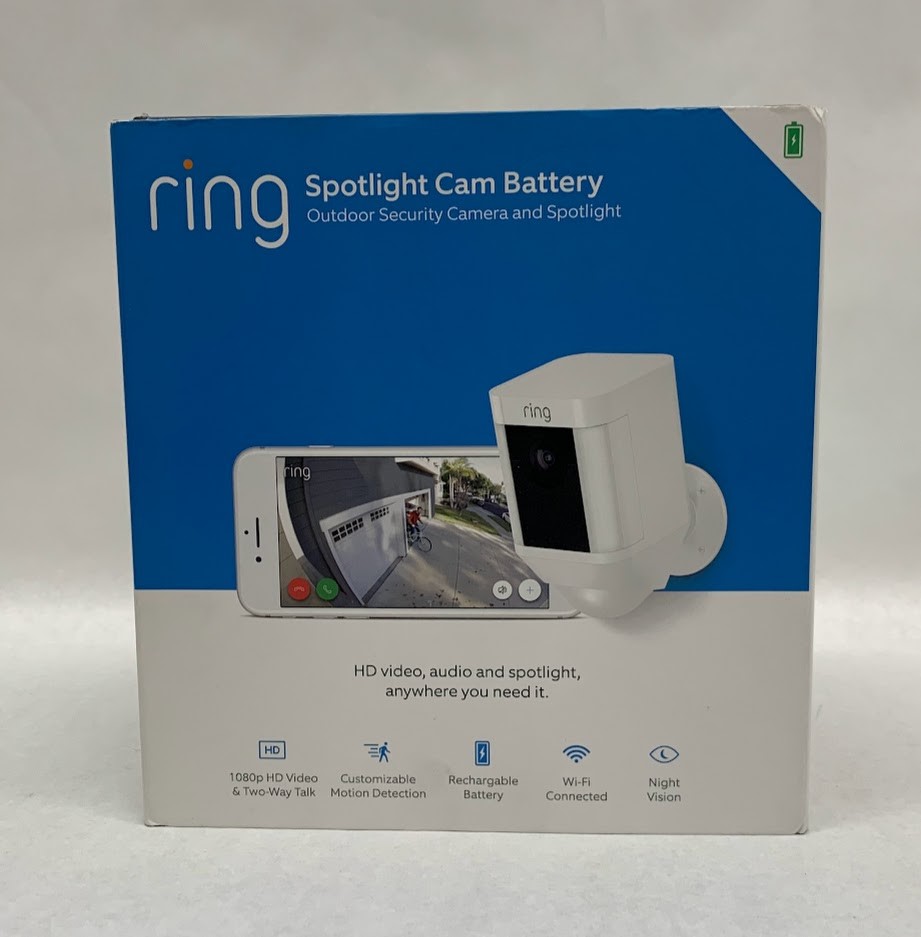 RING VIDEO DOORBELL SPOTLIGHT CAM BATTERY Like New Buya