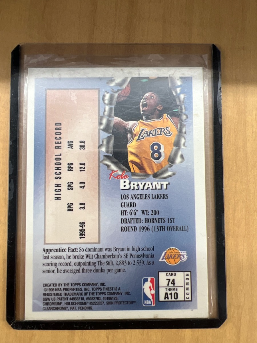 Finest Kobe Bryant rookie card Brand New | Buya