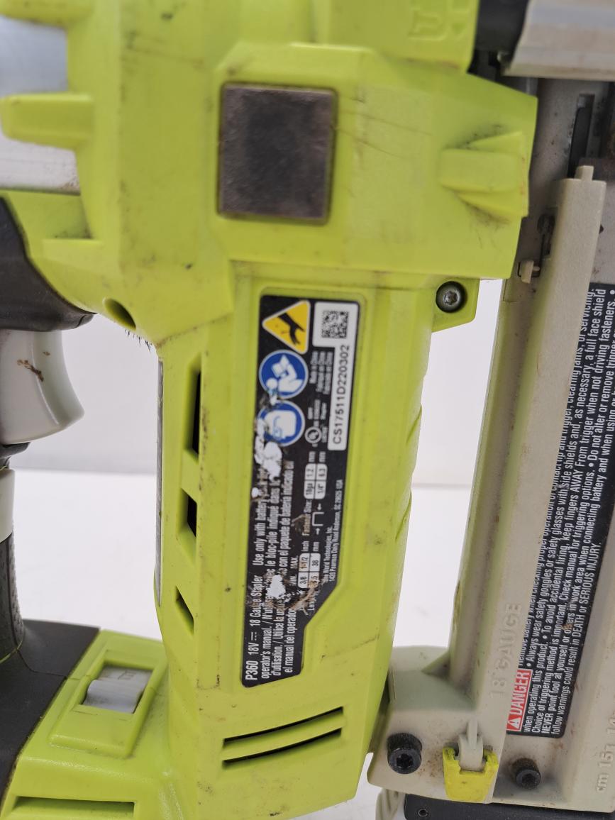 RYOBI P360 AIRSTRIKE 18V 18 GA STAPLER *TOOL ONLY* (ALJLS) Good Buya