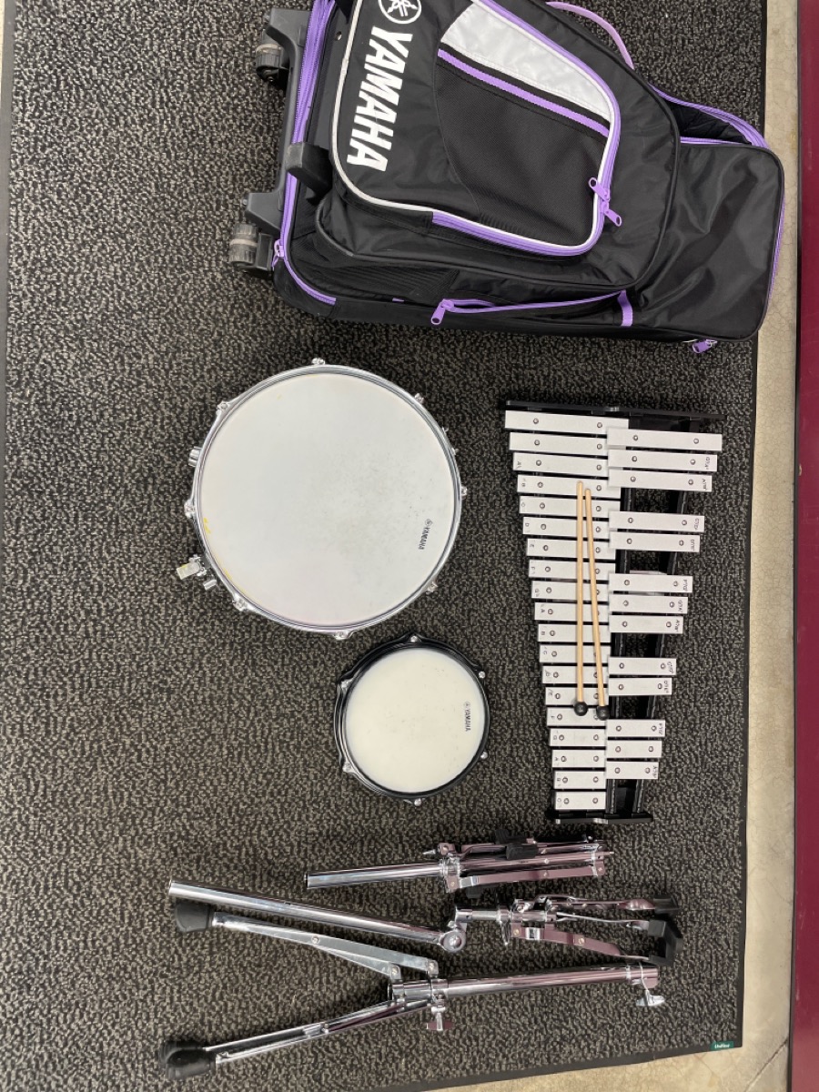 Yamaha Student Percussion Bell Kit w/ Carry Case, Practice Drum Pad and