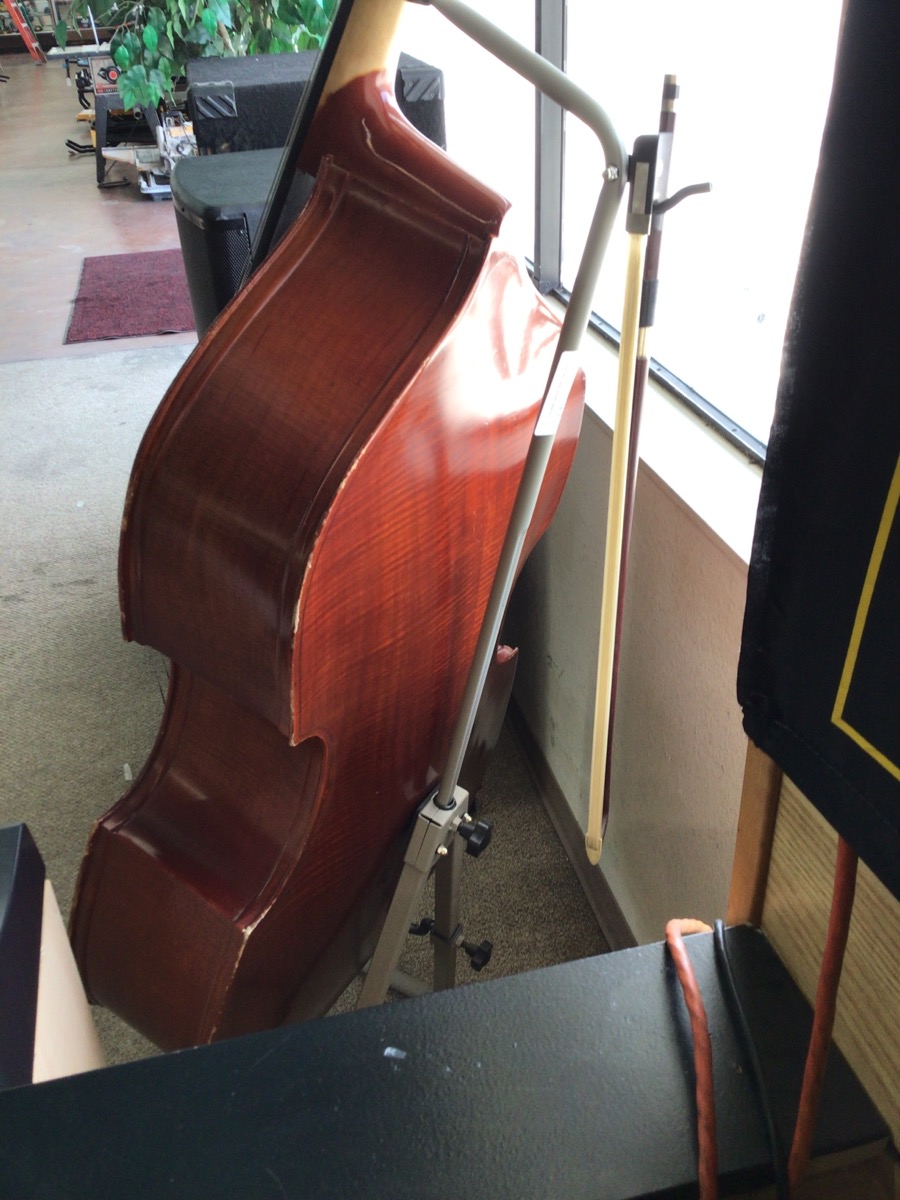 PALATINO UPRIGHT BASS 3/4 STANDARD BASS W/ EBONY FINGERBOARD & TAILPIECE. Good Pawn 1