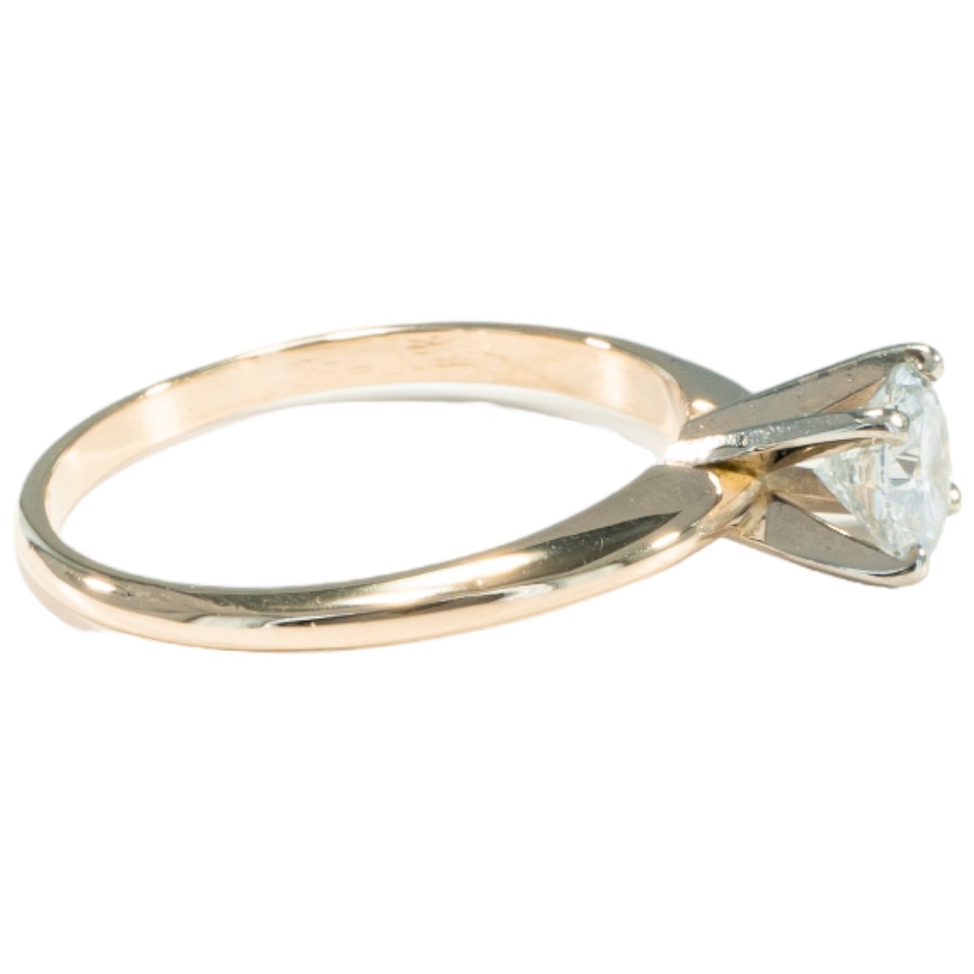 14K Yellow Gold Lady's Diamond Solitaire Ring Size 8 Pre-owned ...