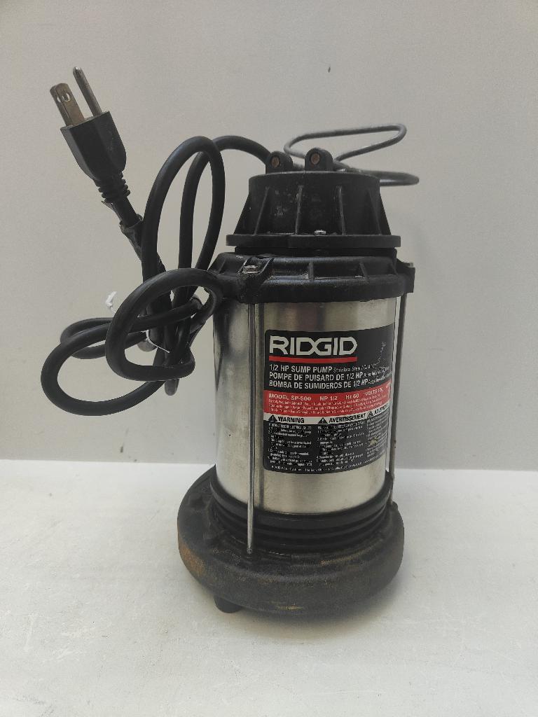 RIDGID SP500 1/2 HP Submersible Dual Suction Sump Pump Stainless