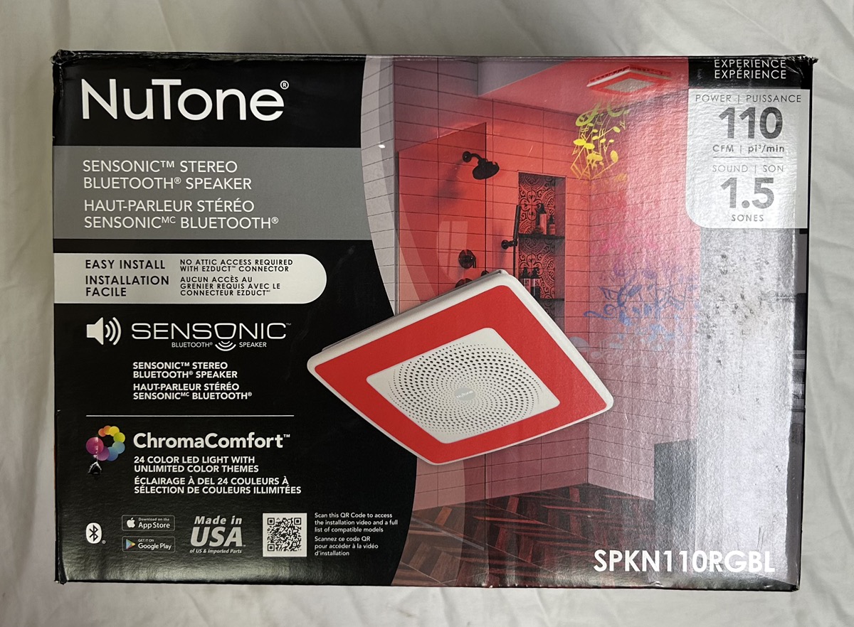 BROANNUTONE CEILING BATH FAN WITH SENSONIC BLUETOOTH