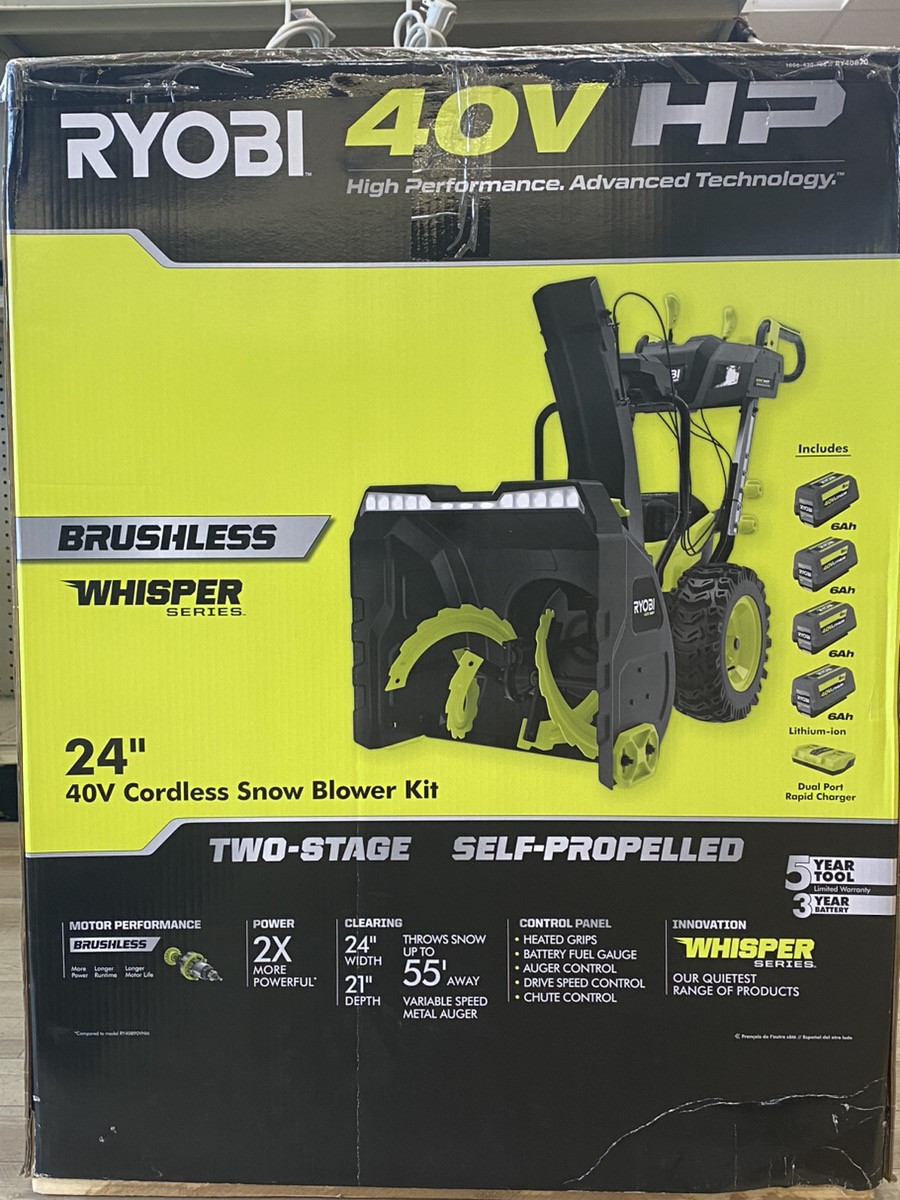 RYOBI TOOLS RY40870 24" 40V Cordless Snow Blower In Store Pick Up Only Like New Capitol City