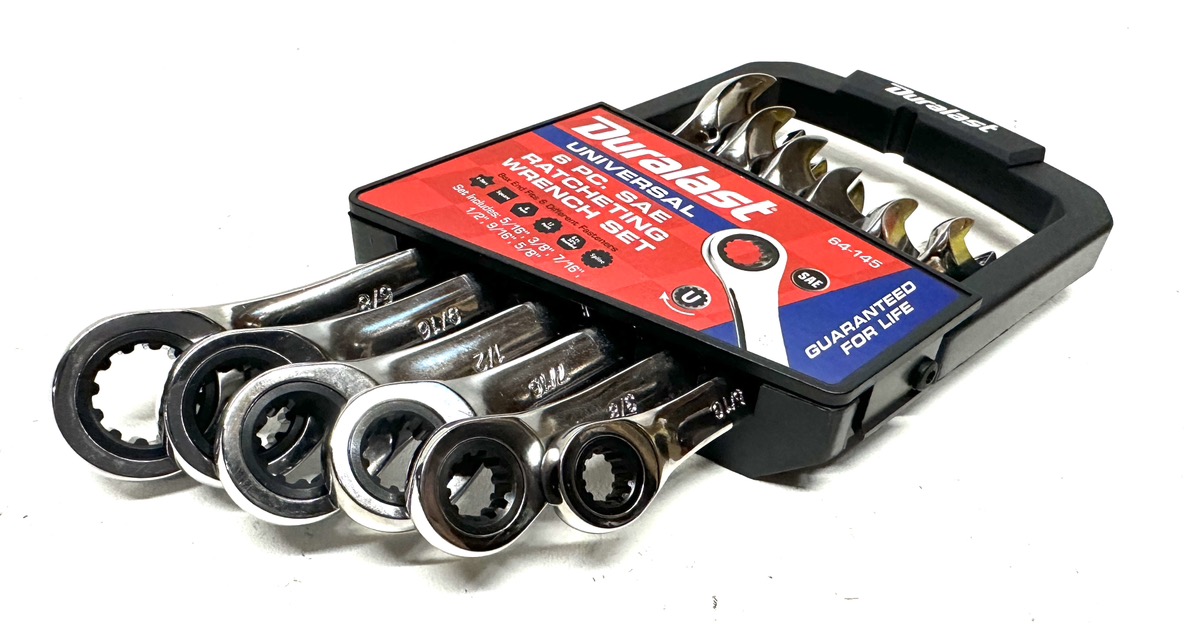 Duralast Universal 6pc SAE Ratcheting Wrench Set Model 64145 Brand