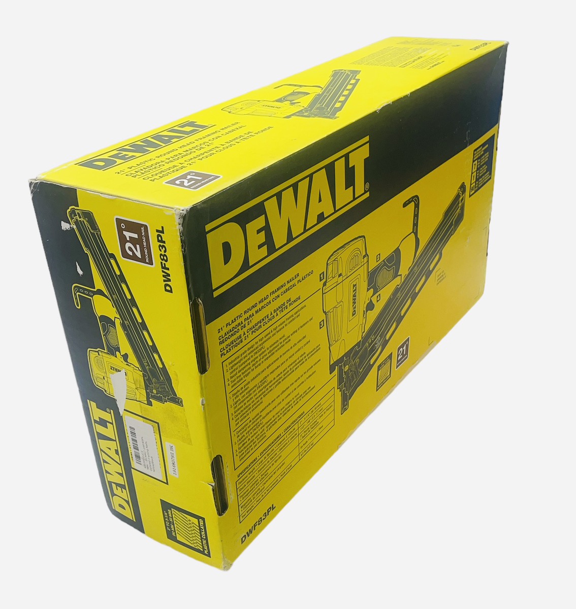 DEWALT 21 Degree Plastic Collated Framing Nailer ModelDWF83PL Like New