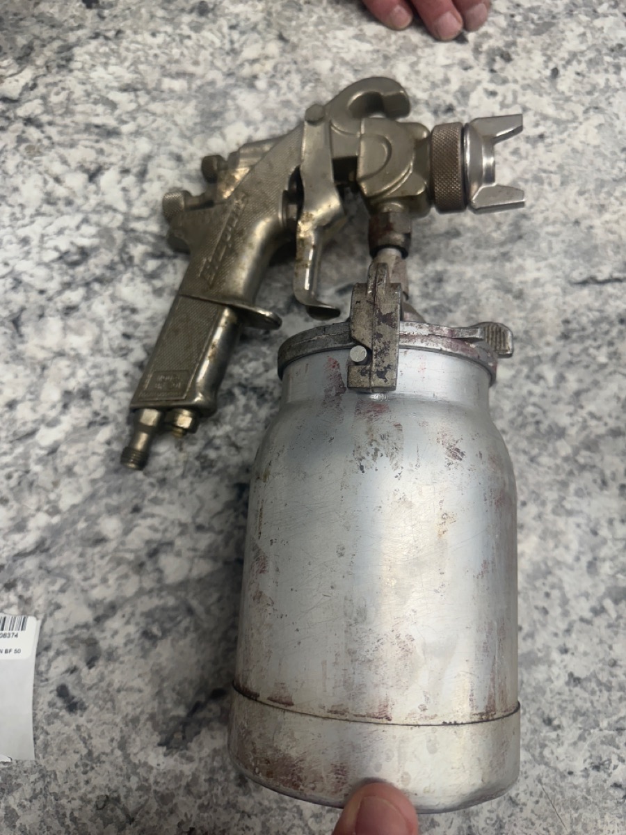 Vintage Snap On Spray Gun Paint Sprayer Model BF501 Paint Cup Canister