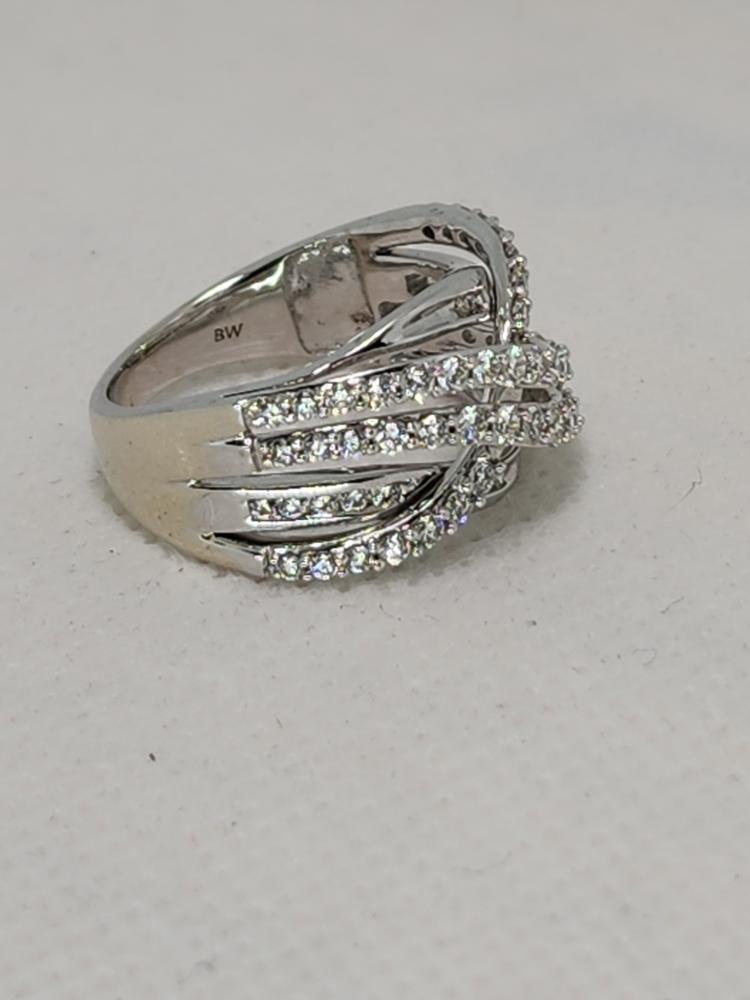 Lady's Diamond Wedding Band 58 Diamonds 1.28 Carat T.W. 14K White Gold