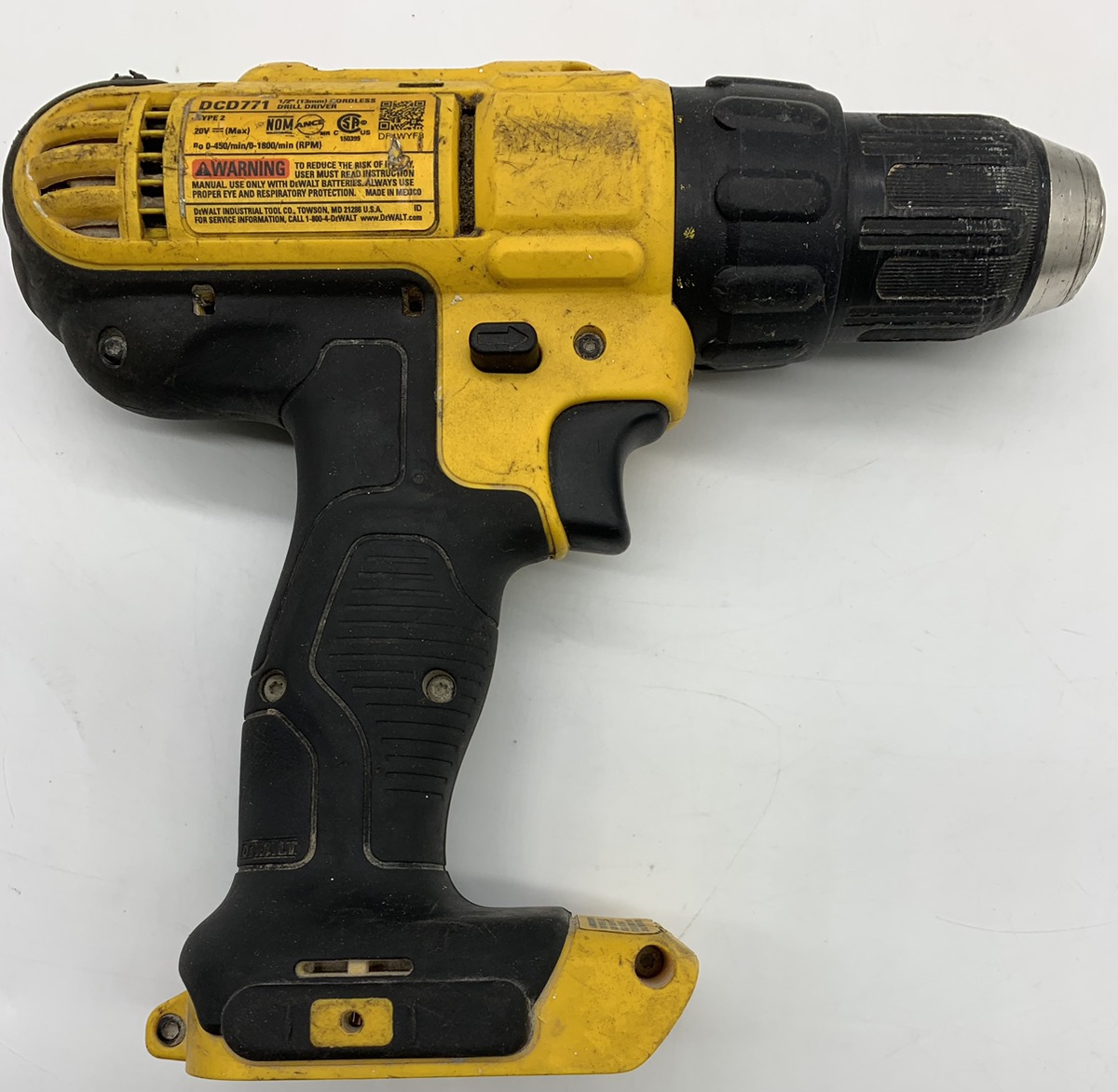 DeWalt DCD771 20v 1/2" Cordless Drill Driver Bare Tool Only Acceptable