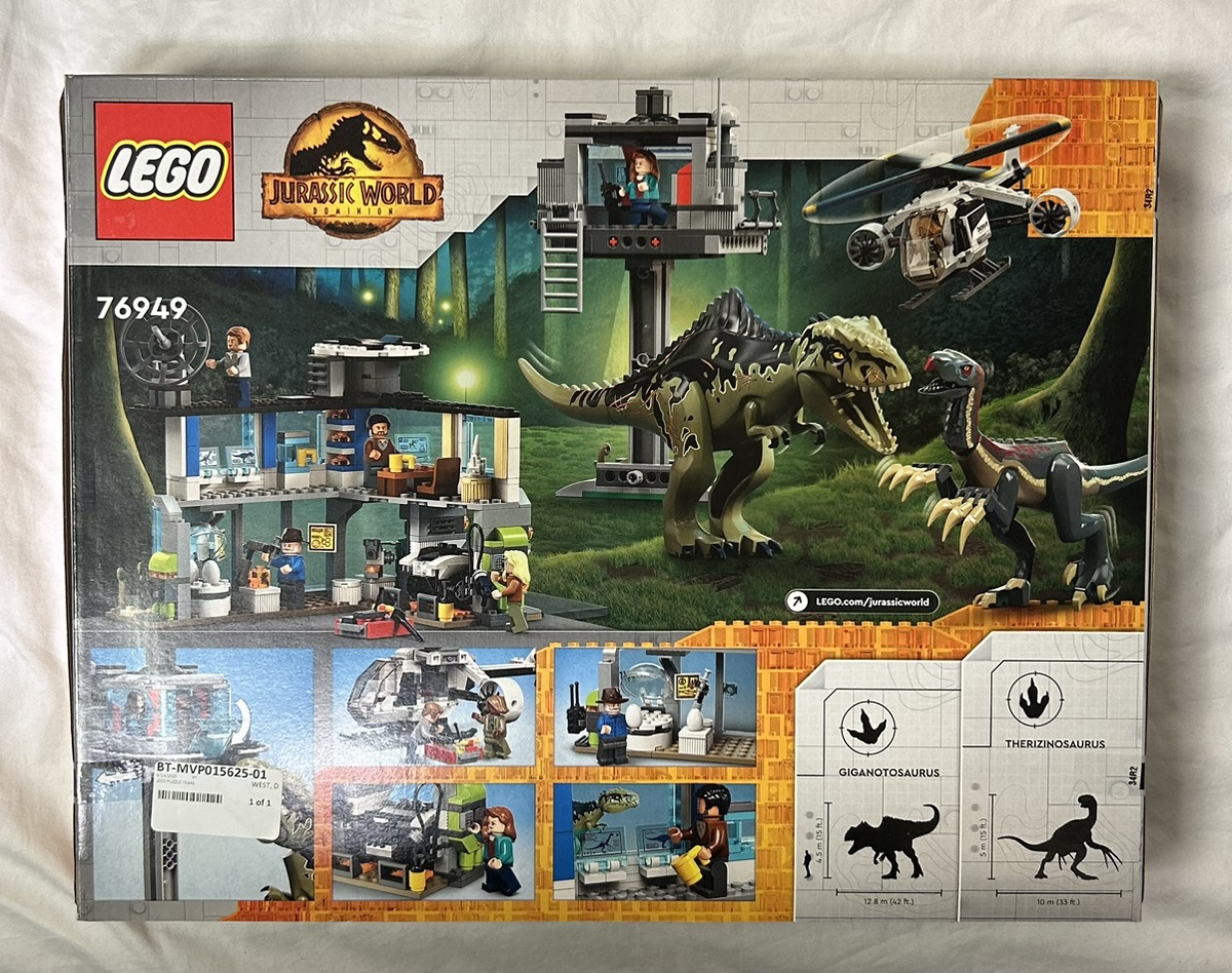 LEGO JURASSIC WORLD: GIGANOTOSAURUS & THERIZINOSAURUS ATTACK (76949 ...