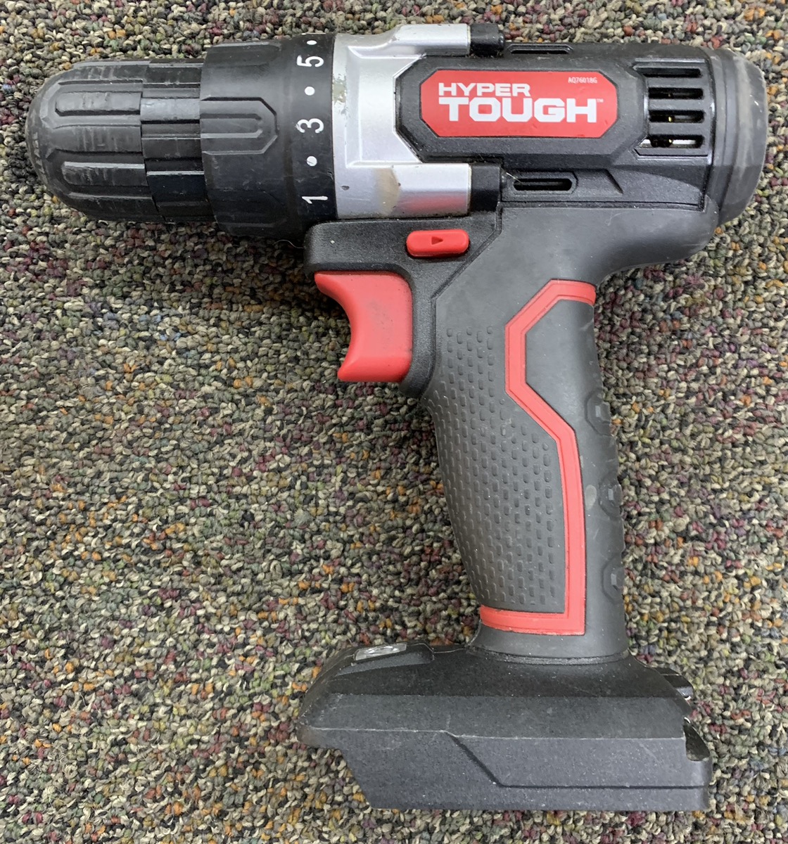 Hyper Tough AQ76018G 3/8" 20v Cordless Drill with 2 Batteries volt Good