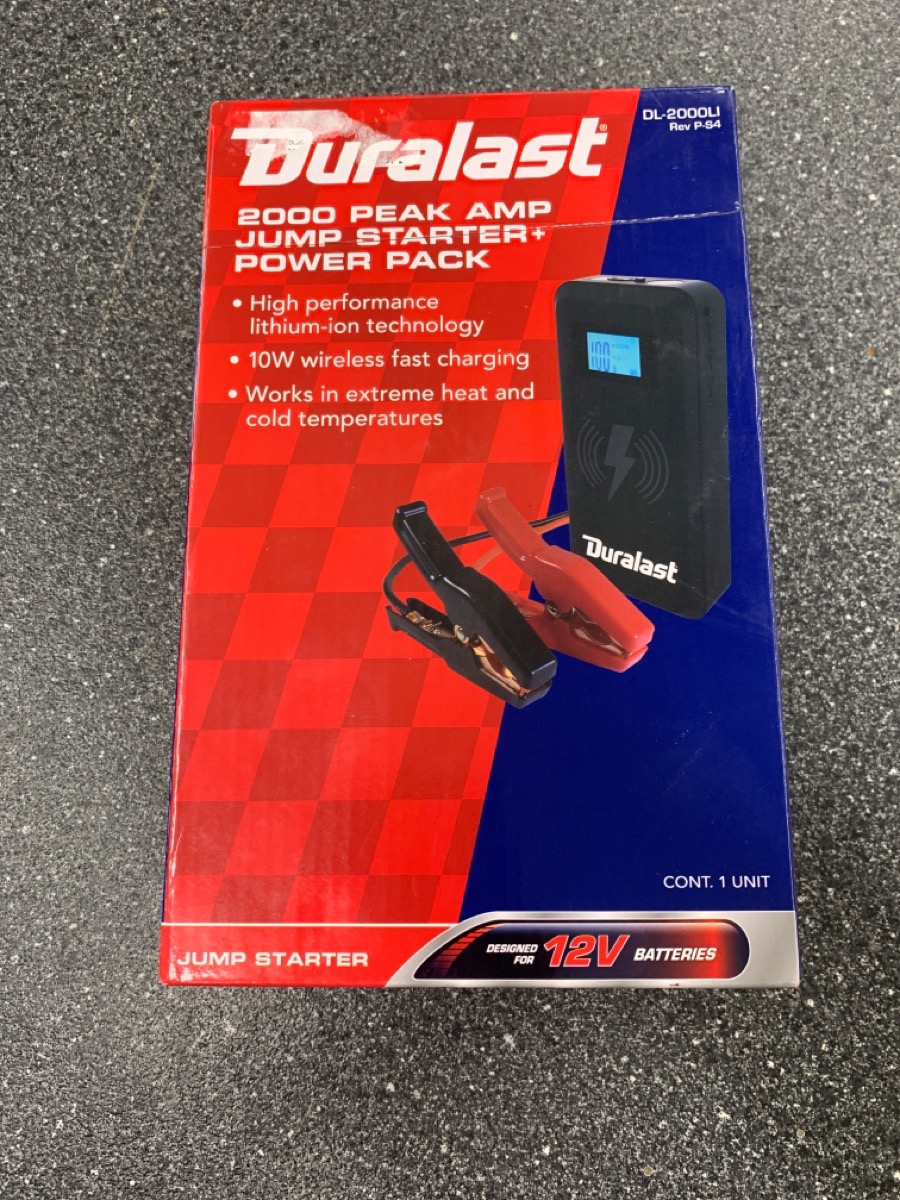 Duralast 1200 Amps Lithium Portable Jump Starter and Power Pack DL