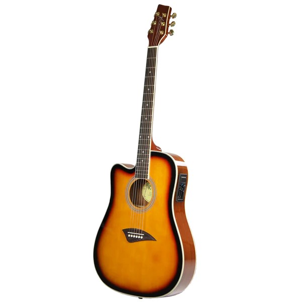 Kona K2 Series Left Handed Thin Body Acoustic Electric Guitar Sunburst ...