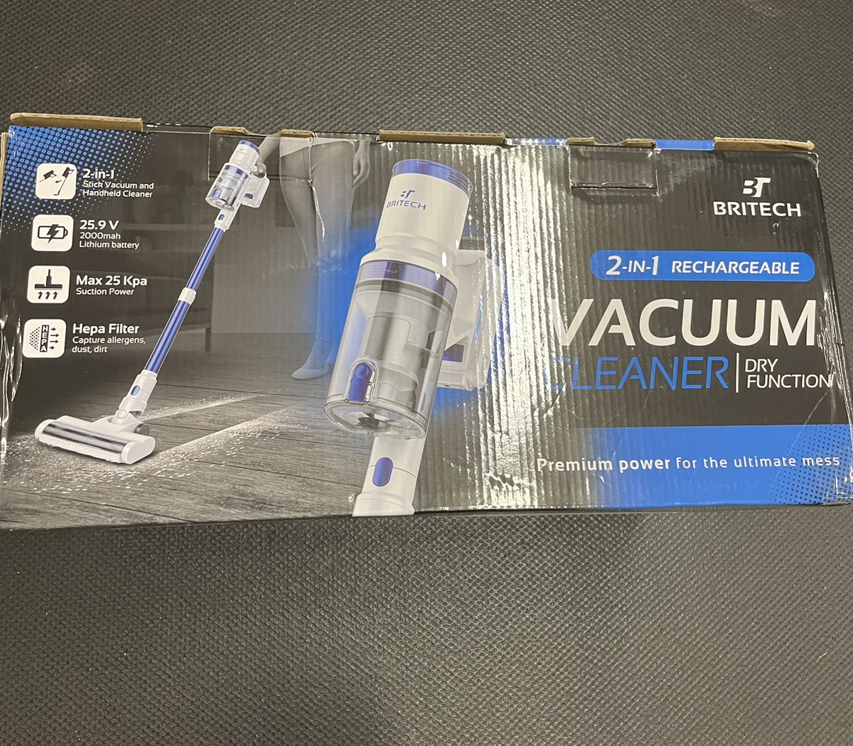 BRITECH BRSV300 CORDLESS CANISTER VACUUM NIB Like New Buya