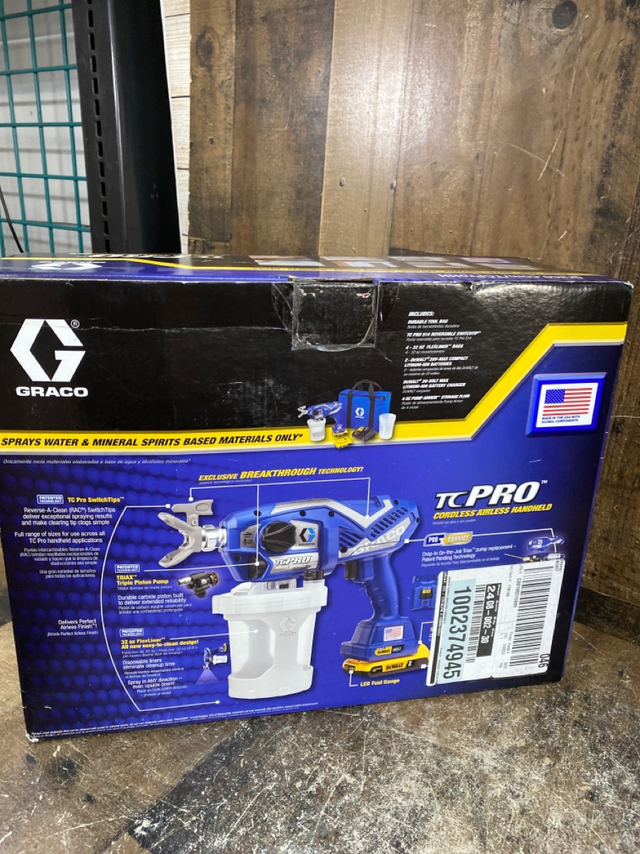 GRACO SPRAY GUN TC PRO CORDLESS AIRLESS HANDHELD Brand New Buya