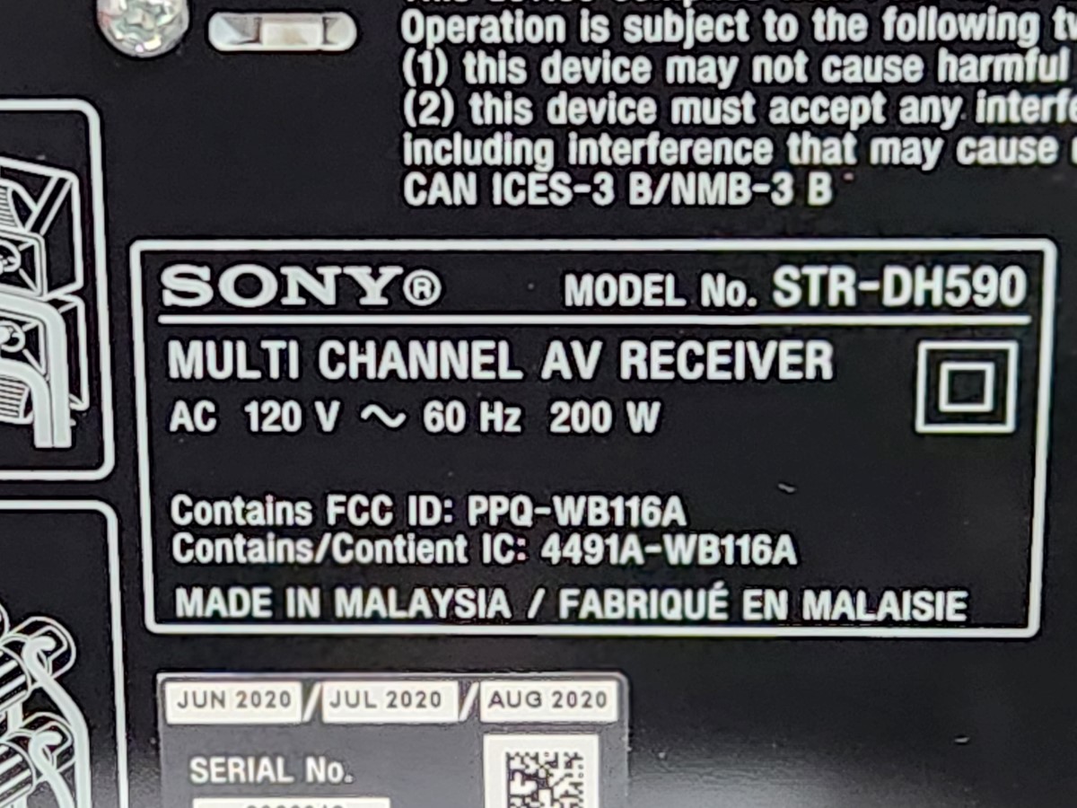 SONY RECEIVER STR-DH590 Like New | Buya