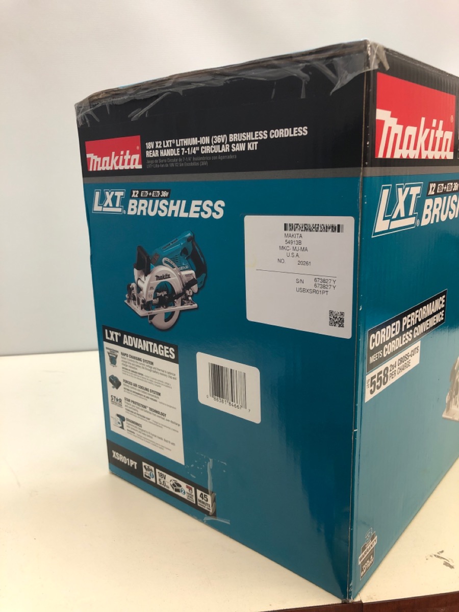 MAKITA XSR01PT 18V X2 LXT 36V BRUSHLESS REAR HANDLE 7-1/4' CIRCULAR SAW ...