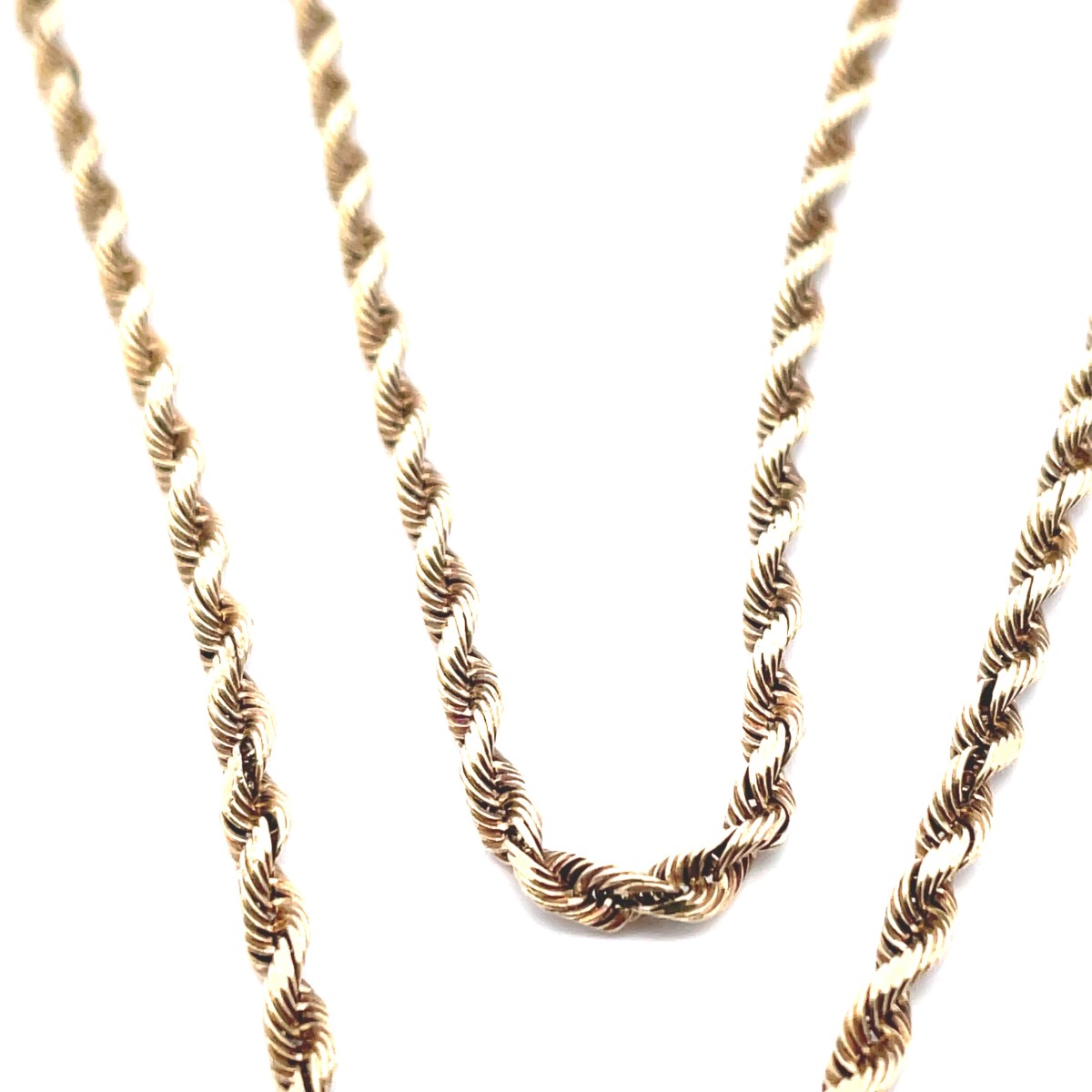 21" Gold Rope Chain 10K Yellow Gold 5.7dwt Preowned Mannisi Jewelers
