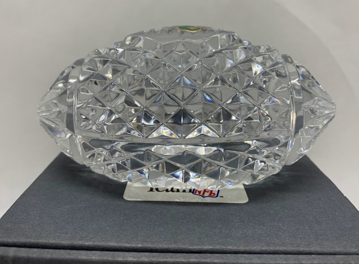 Waterford Crystal NFL Football Paperweight - Kansas City Chiefs Like ...