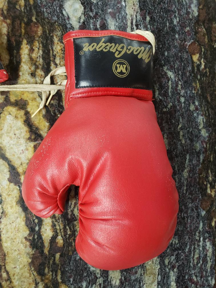 VINTAGE MACGREGOR BOXING GLOVES PROFESSIONAL RED LACE UP FIGHTING ( HG ...