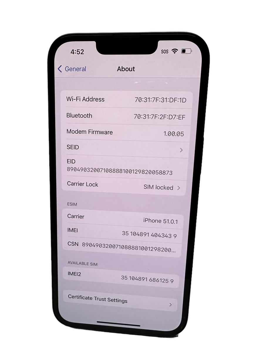 Apple iPhone 14 128GB in Midnight Model MPUA3LL/A (TMobile) For