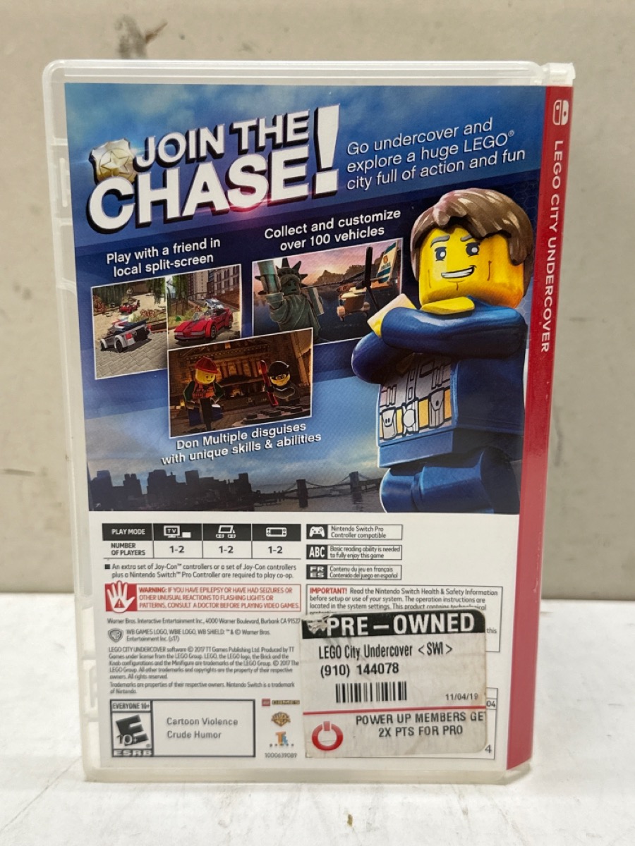 NINTENDO LEGO CITY UNDERCOVER SWITCH Very Good | Buya