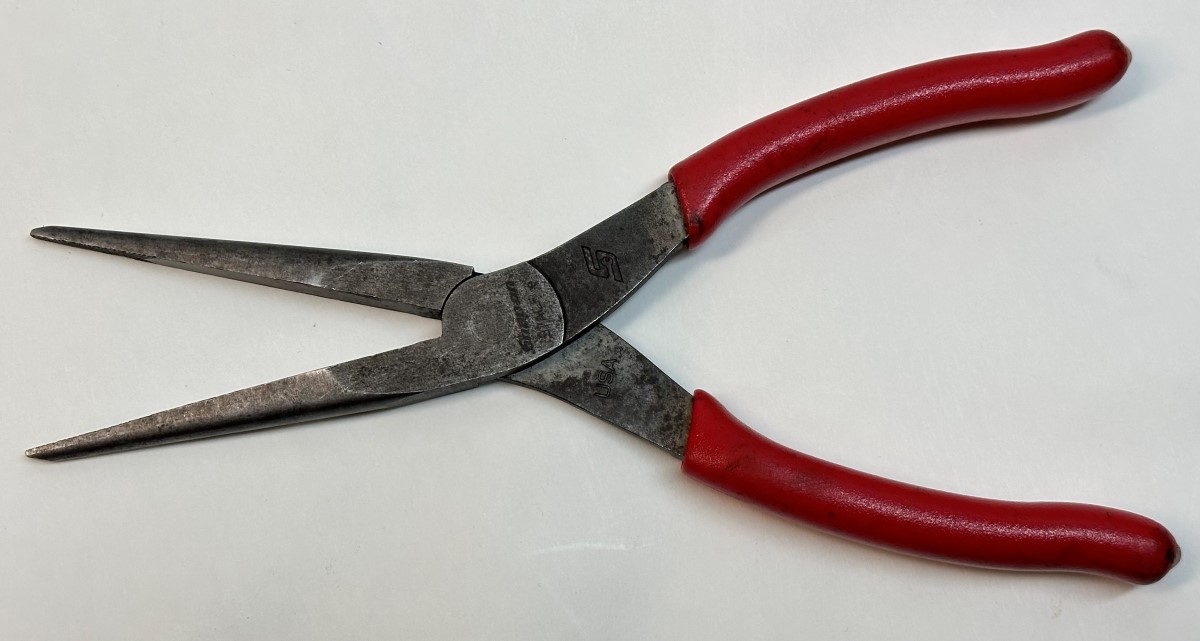 SnapOn 97ACF 9" Needle Nose Talon Grip Pliers Red Very Good Buya