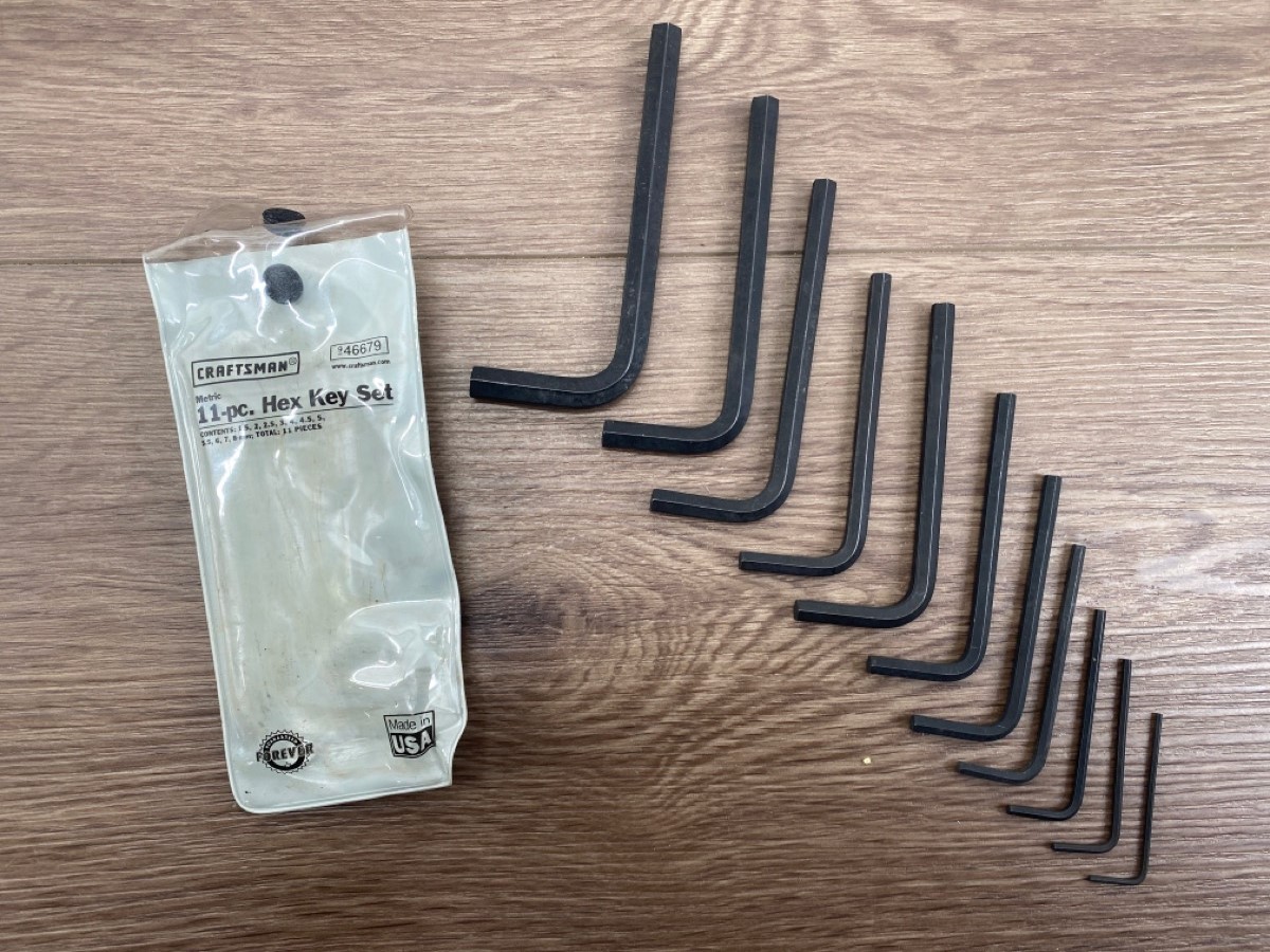 CRAFTSMAN 11PC METRIC HOLLOW SET SCREW KEY ASSORTMENT IN PACKAGE 46679