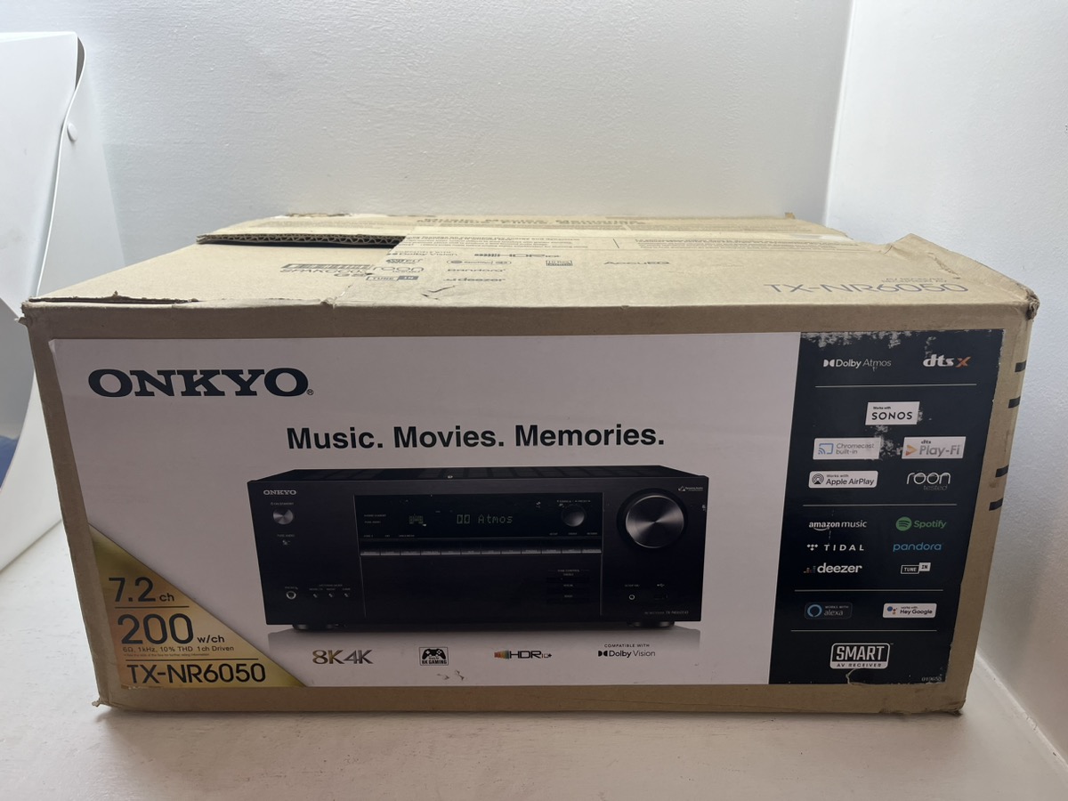 Onkyo TX-NR6050 7.2-Channel Network Home Theater Smart AV Receiver 8K ...