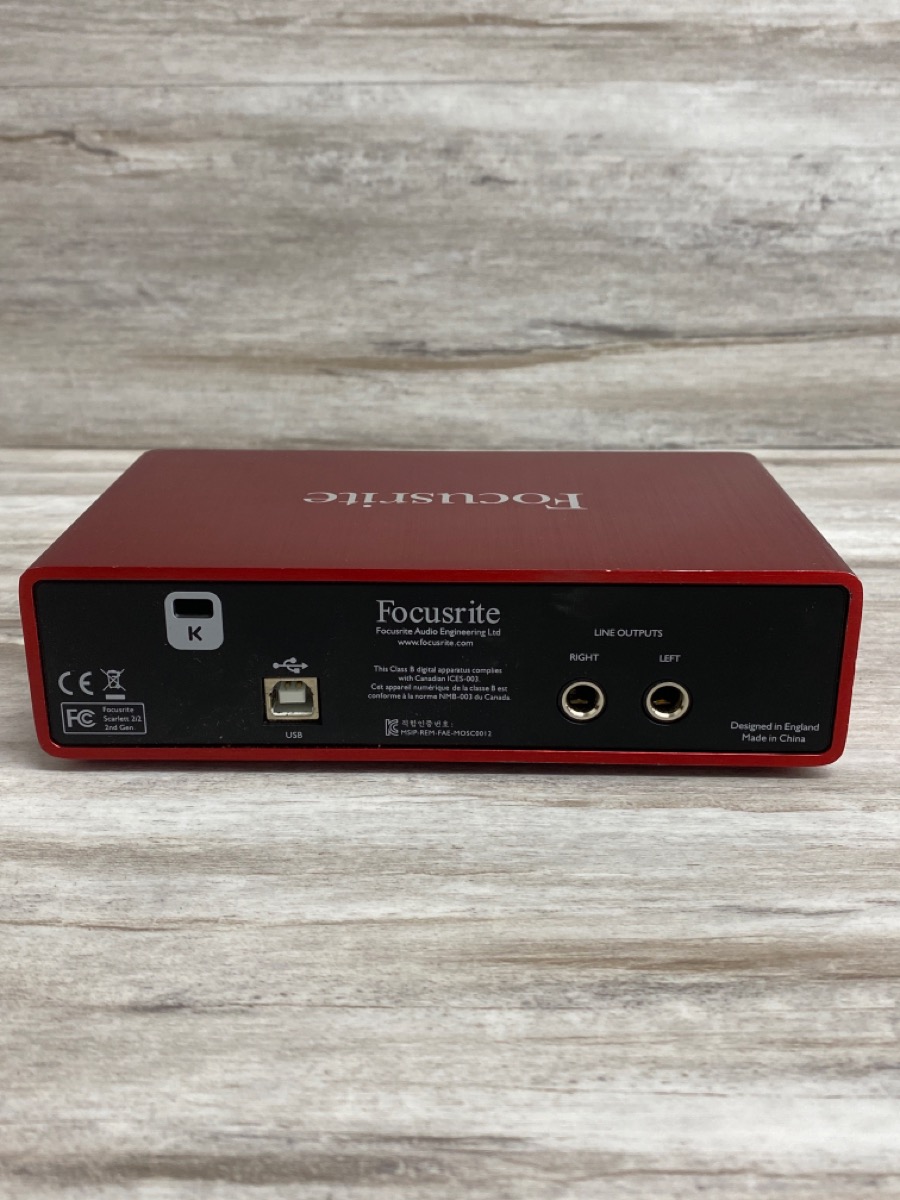 FOCUSRITE SCARLETT 2I2 (2ND GEN) USB AUDIO INTERFACE W/ POWER CORD Very ...