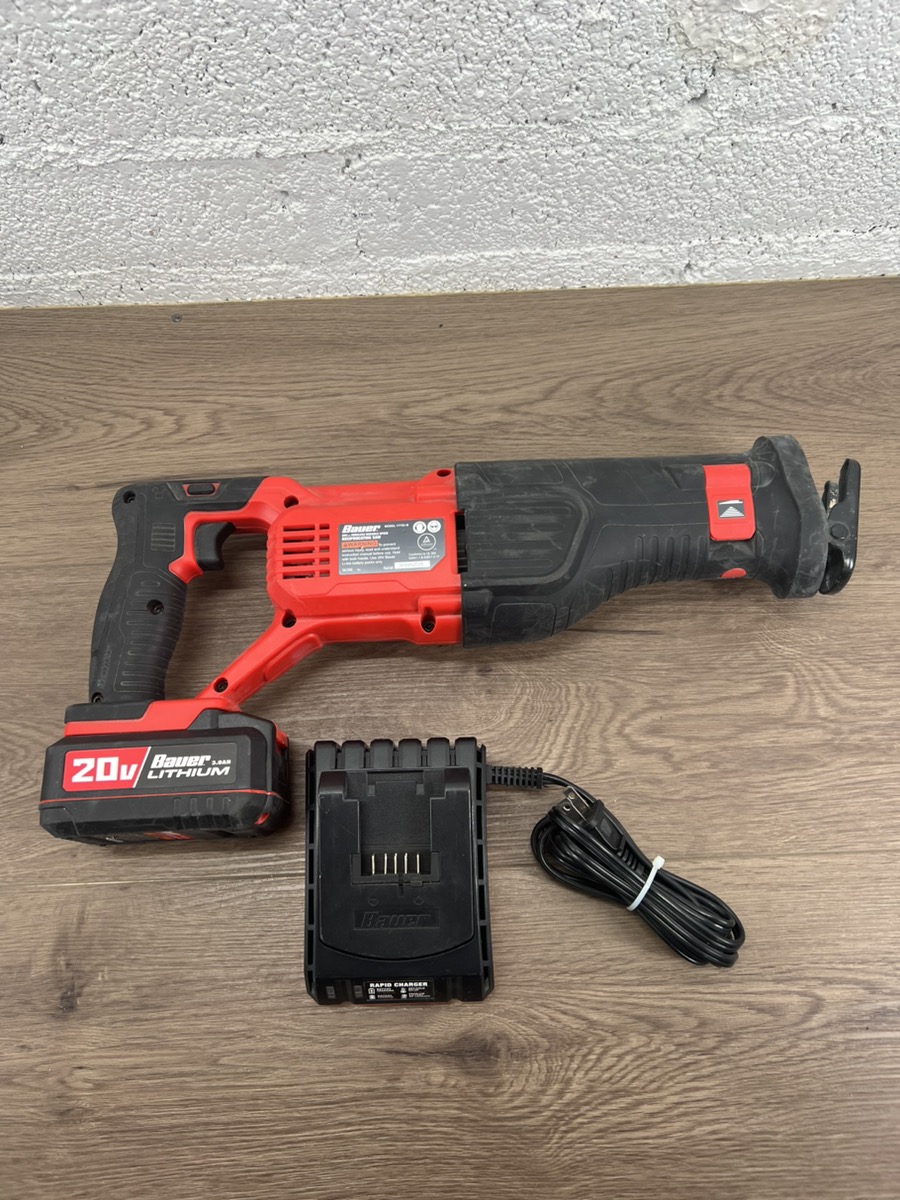 BAUER TOOLS RECIPROCATING SAWSALL 20 VOLT WITH BATTERY + CHARGER Like