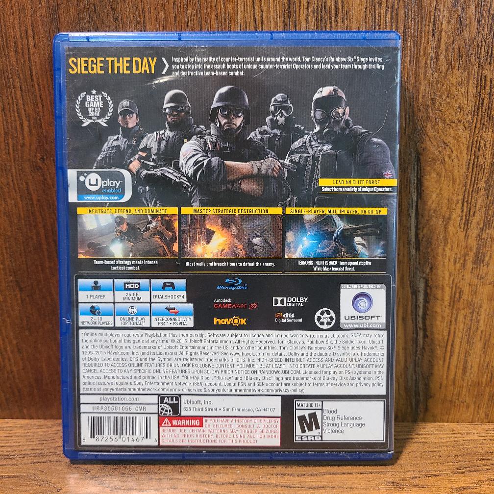 SONY TOM CLANCY'S RAINBOW SIX SIEGE PS4 Acceptable Buya