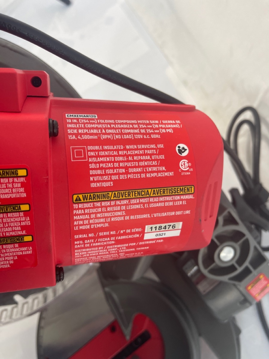 CRAFTSMAN CMXEMAR120 MITER SAW. Like New Buya