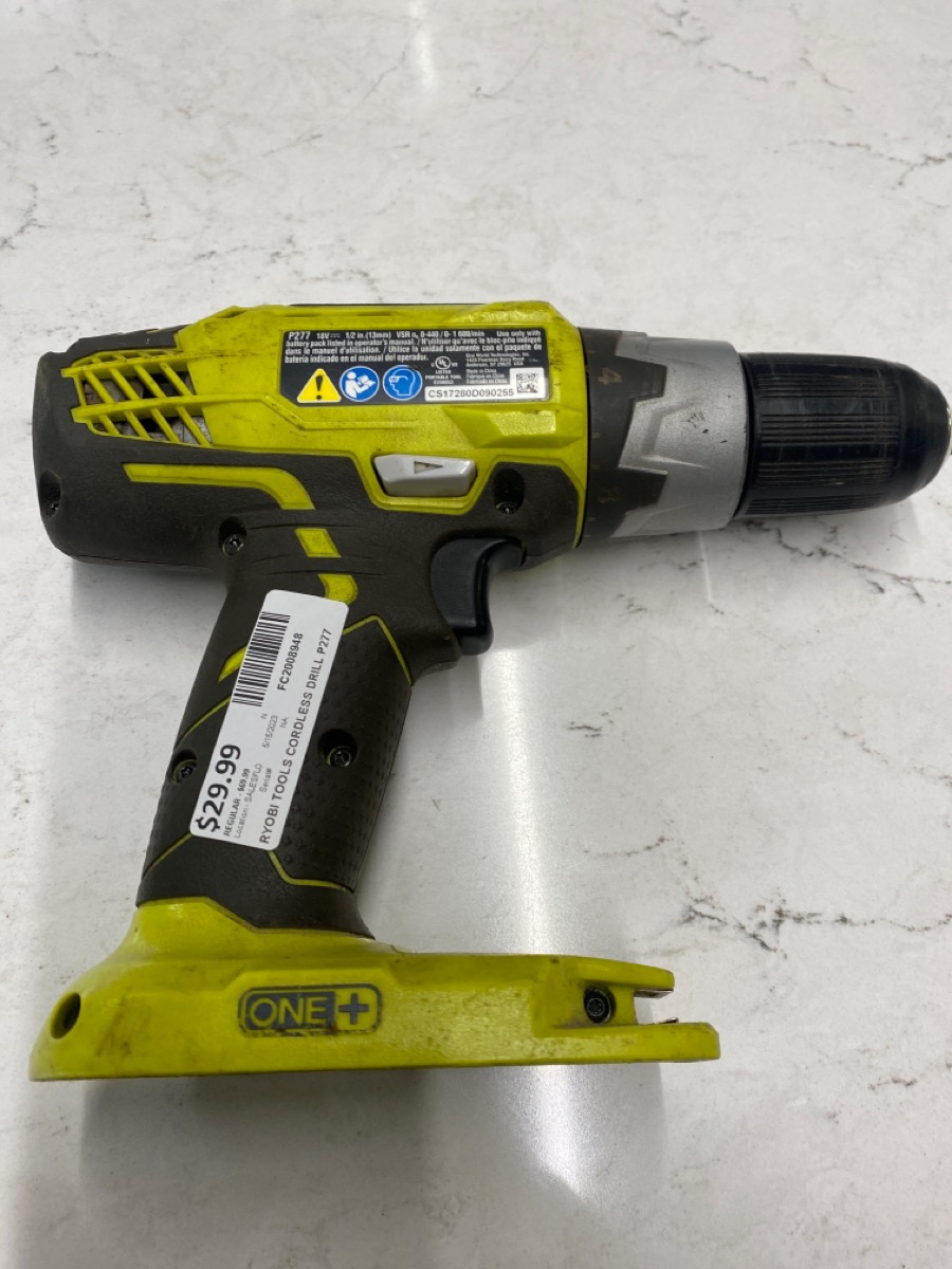 RYOBI TOOLS P277 CORDLESS DRILL Good Buya