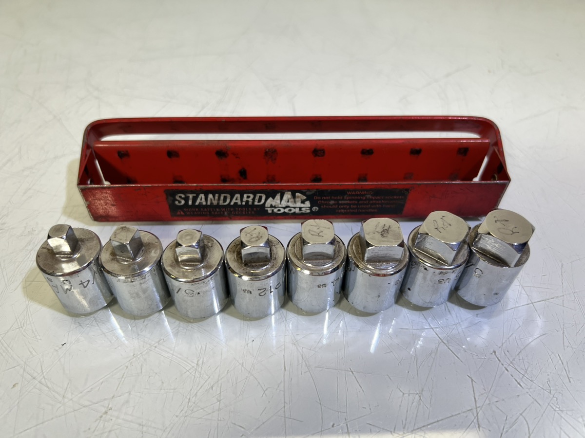 MAC TOOLS 1/2" DRIVE DRAIN PIPE SOCKET SET OF 8 1/4" 5/8" SAE VT17