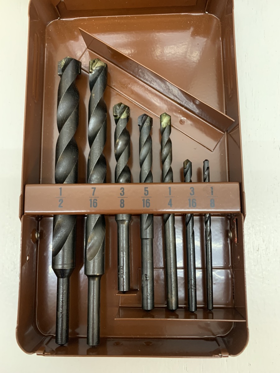 Lawson Products 93936 1/8"1/2" Masonry Drill Bits 7pc w/Case Very Good