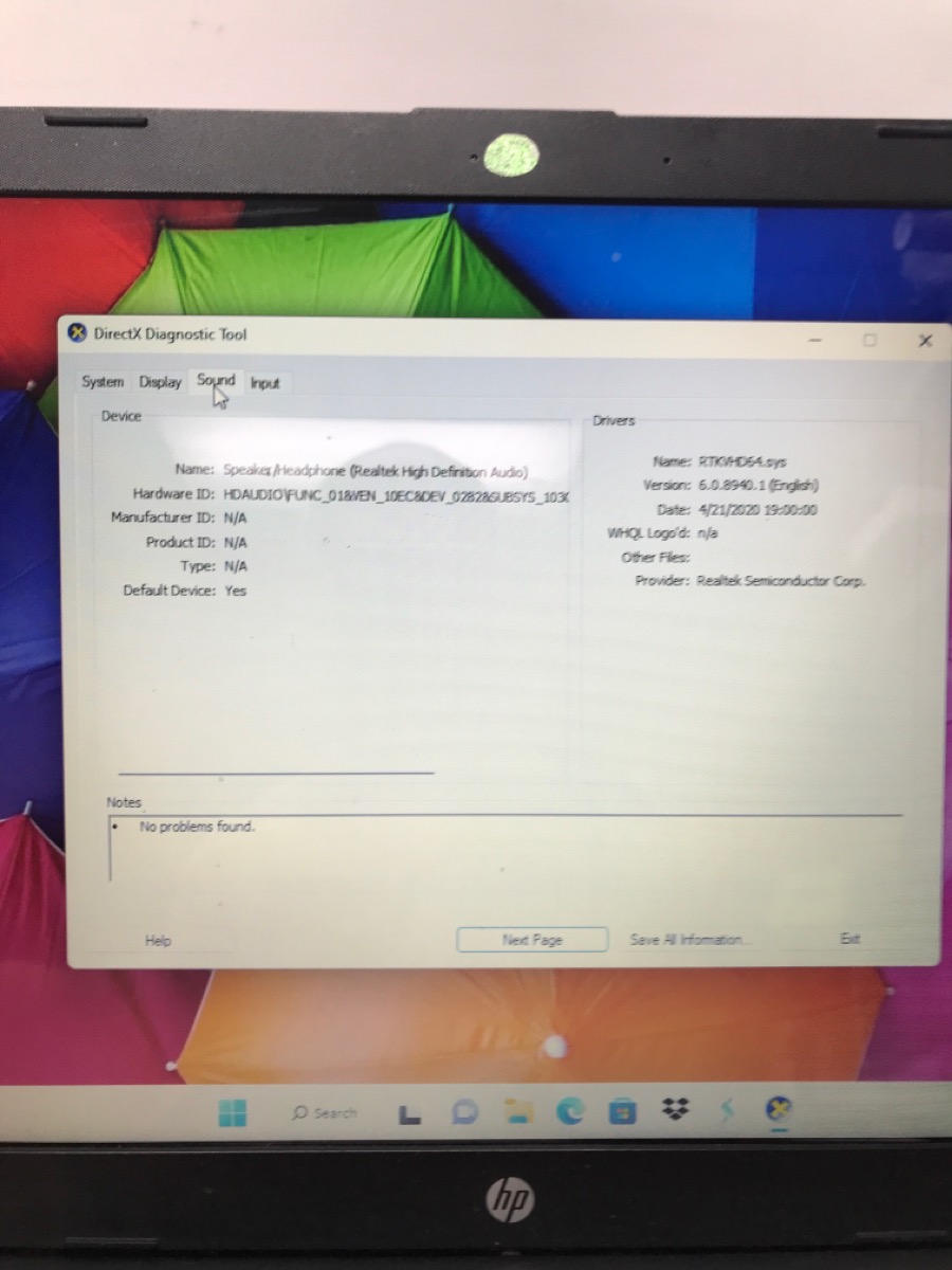 HEWLETT PACKARD LAPTOP MODEL 15BS2XX, INTEL PENTIUM SILVER 1.10GHZ 4GB