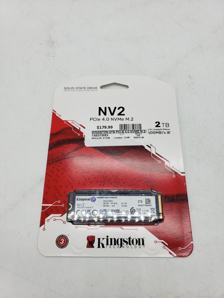 KINGSTON SNV2S/2000G 2TB PCI-E 4.0 NVME M.2 SSD Brand New | Buya