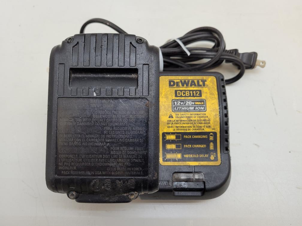 DeWalt DCB203 & DCB112 20V XR 2.0Ah Battery & Charger Combo 20V MAX Li