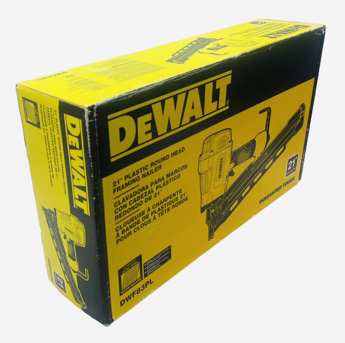 DEWALT 21 Degree Plastic Collated Framing Nailer ModelDWF83PL Like New