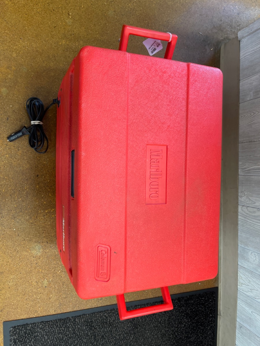 VINTAGE COLEMAN MARLBORO THERMOELECTRIC COOLER Good Buya