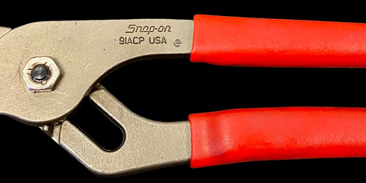 SNAPON TOOLS USED RED 9" ADJUSTABLE JOINT INTERLOCKING CHANNEL PLIERS