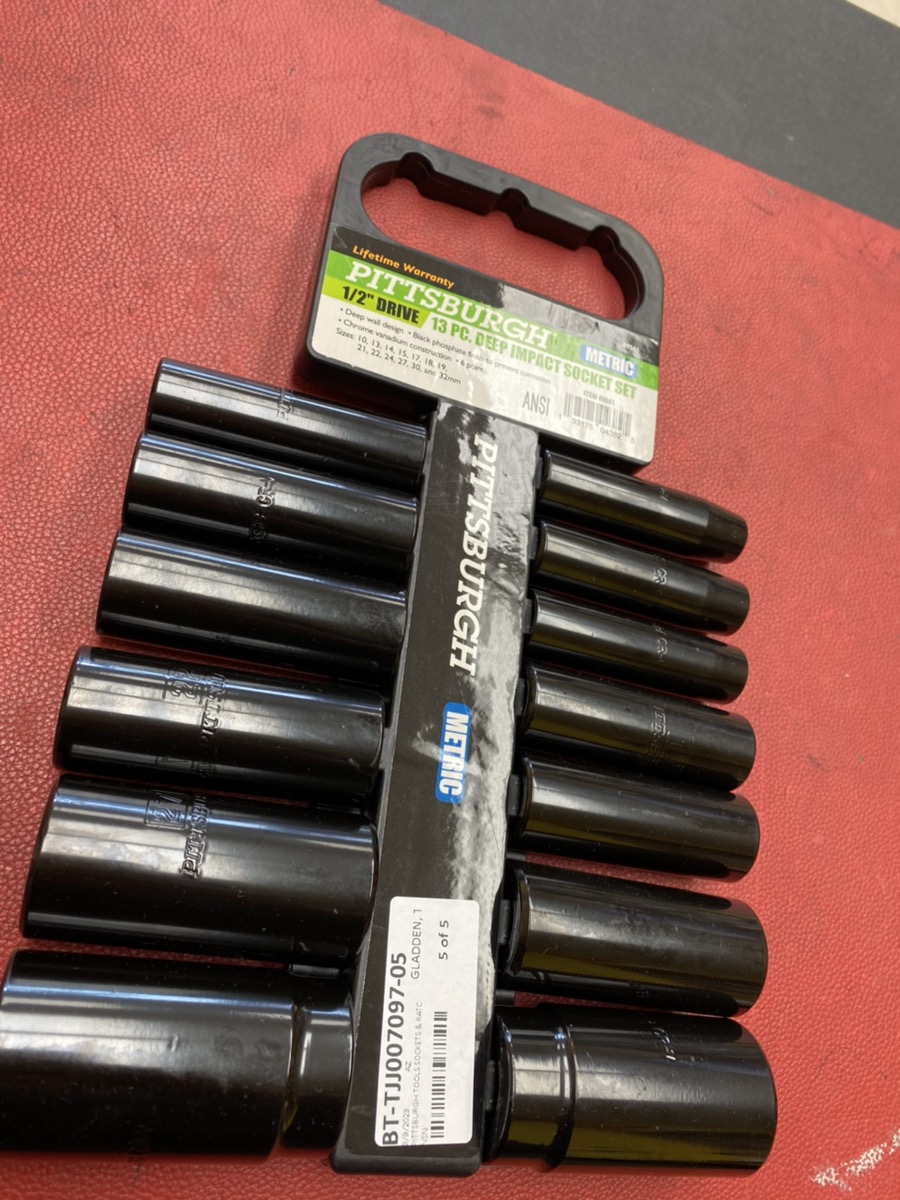 PITTSBURGH TOOLS 69561 13PC METRIC DEEP IMPACK SOCKET SET Brand New Buya