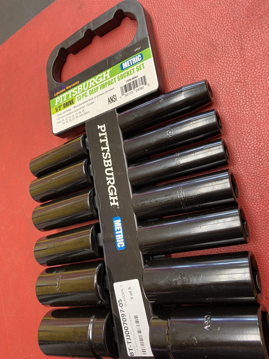 PITTSBURGH TOOLS 69561 13PC METRIC DEEP IMPACK SOCKET SET Brand New Buya