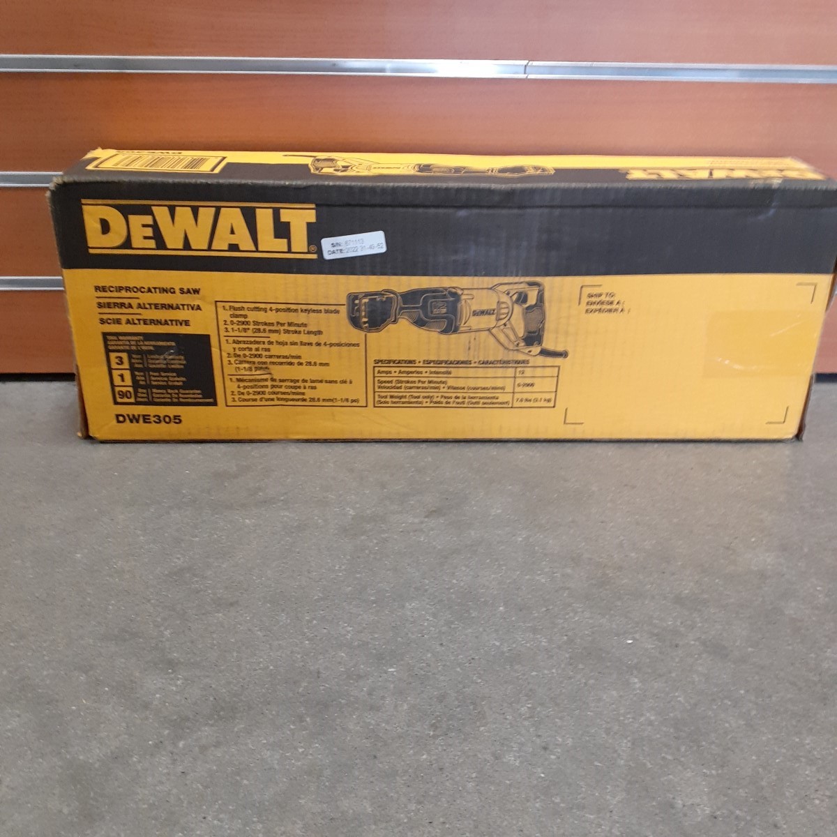DEWALT DWE305 RECIPROCATING SAW Brand New Buya