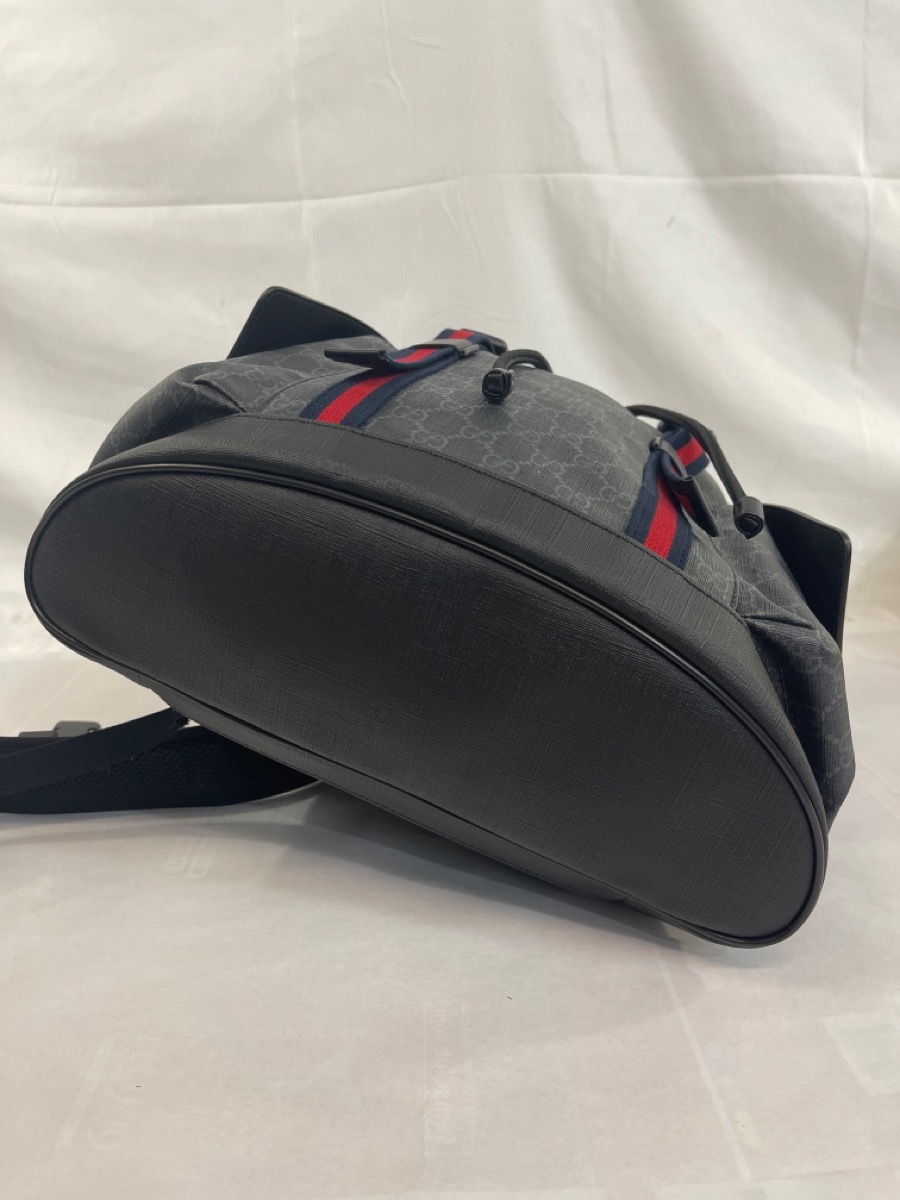 GUCCI 450958 SOFT GG SUPREME CANVAS BACKPACK, BLACK (mee) Like New Buya
